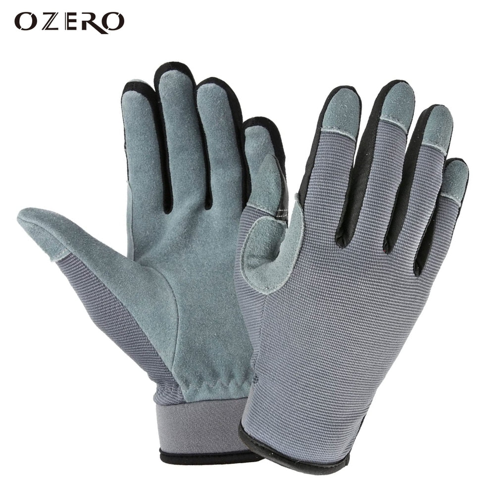 OZERO Gardening Work Gloves Women Deerskin Leather Touch Screen